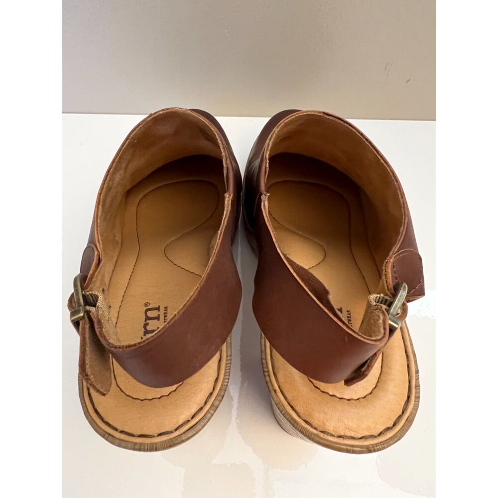 Born Brown Leather Platform Clogs - Picture 4 of 9